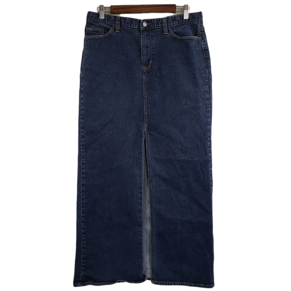 GAP Women's Maxi Denim Skirt - Dark Blue